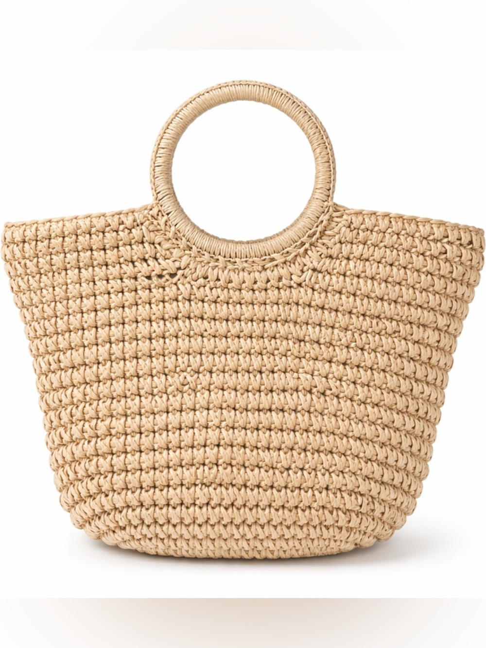 Lulla Collection Woven Rattan Handbag with shoulder strap